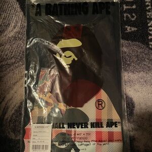 Bape Black and Red Short Sleeve Tee
